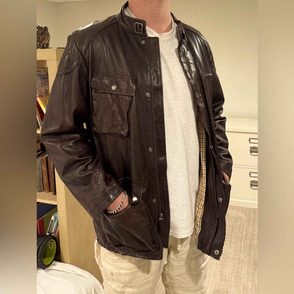 Tre Vero Brown Premium Leather Jacket